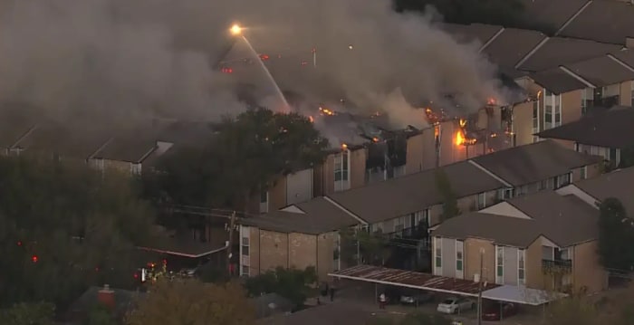 Woman found dead in collapsed apartment after large fire burns at SW Houston complex