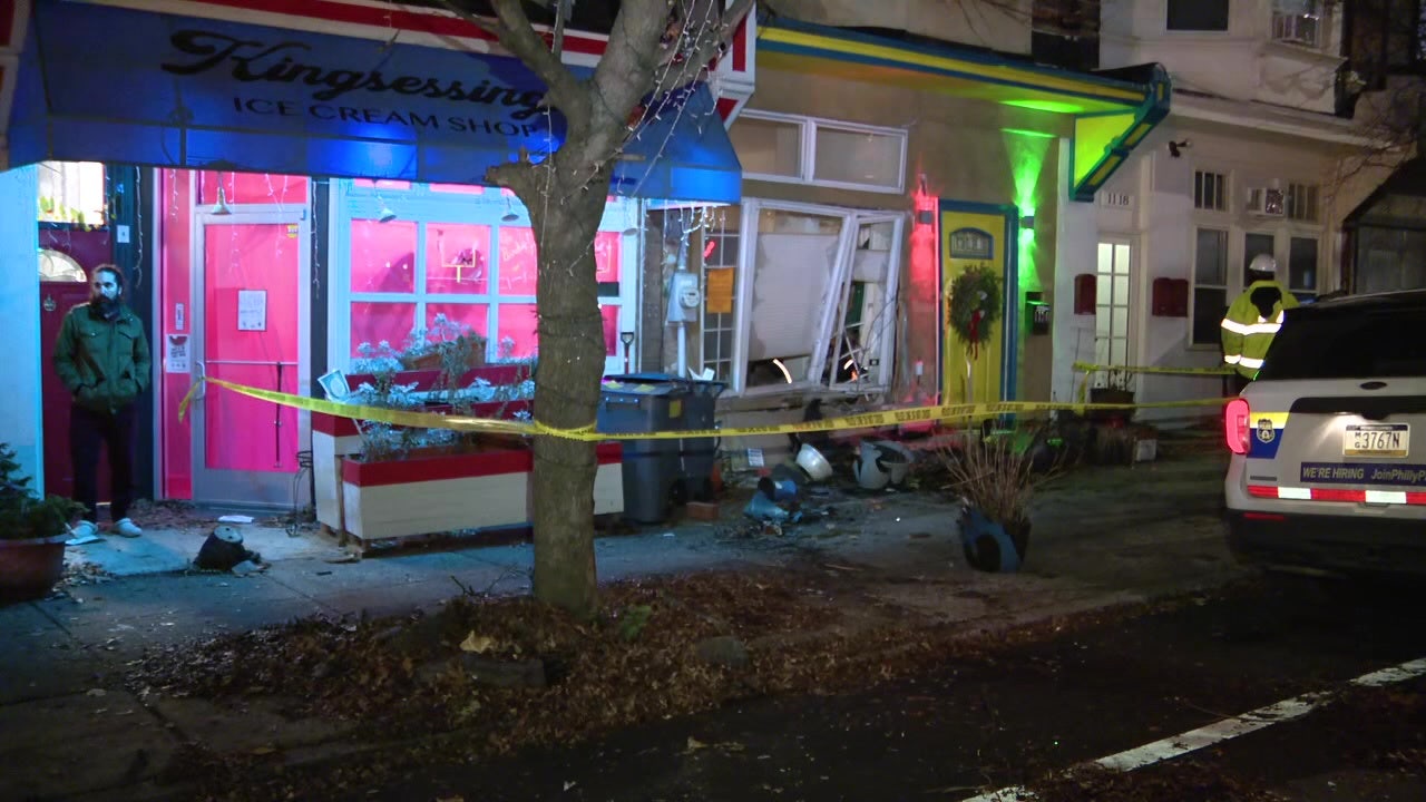 South Philly crash damages business, home on Christmas Eve
