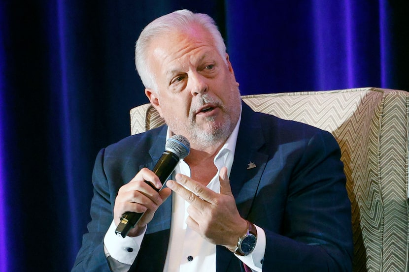 Arlington Mayor Jim Ross was one of the North Texas leaders who spoke during a breakfast...