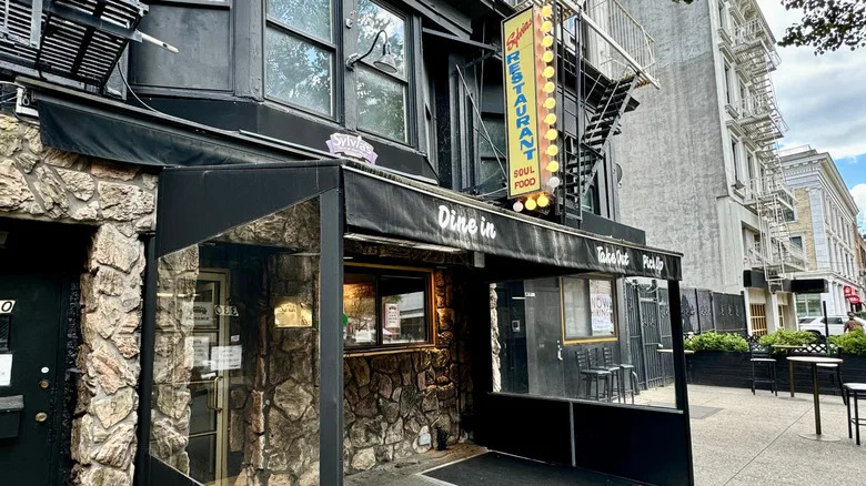 Front entrance of Sylvia's restaurant in Harlem, NYC