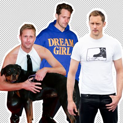 Alexander Skarsgard Pillion press tour outfits