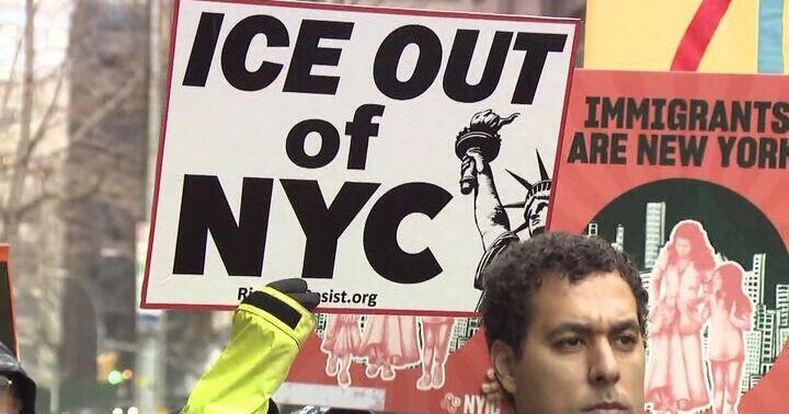 Anti-ICE protesters hold another rally, accuse NYPD of violating NYC's sanctuary city laws