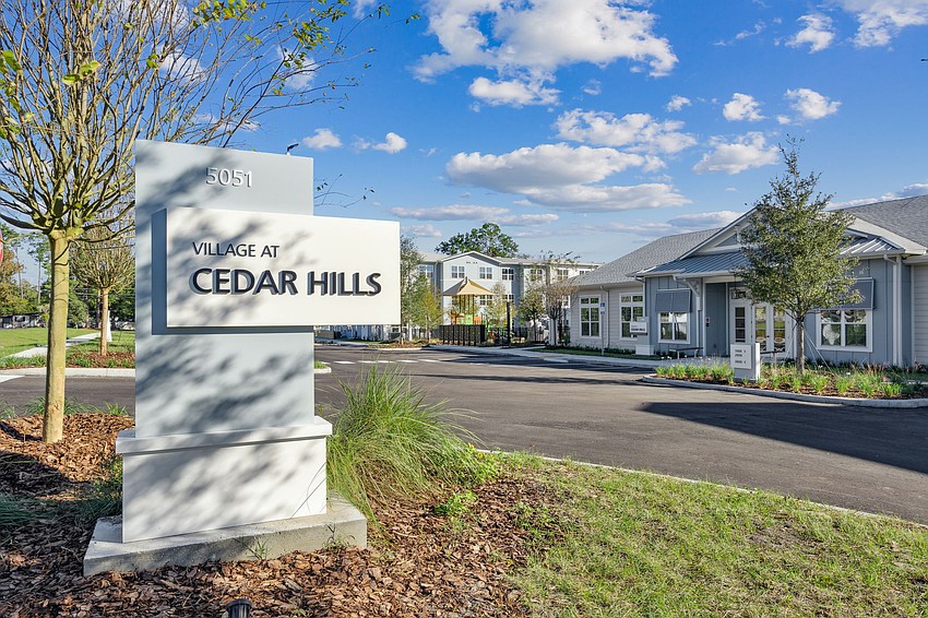 The entrance to the Village at Cedar Hills at 5051 Harlow Blvd. in West Jacksonville. The entrance to the Village at Cedar Hills at 5051 Harlow Blvd. in West Jacksonville.
