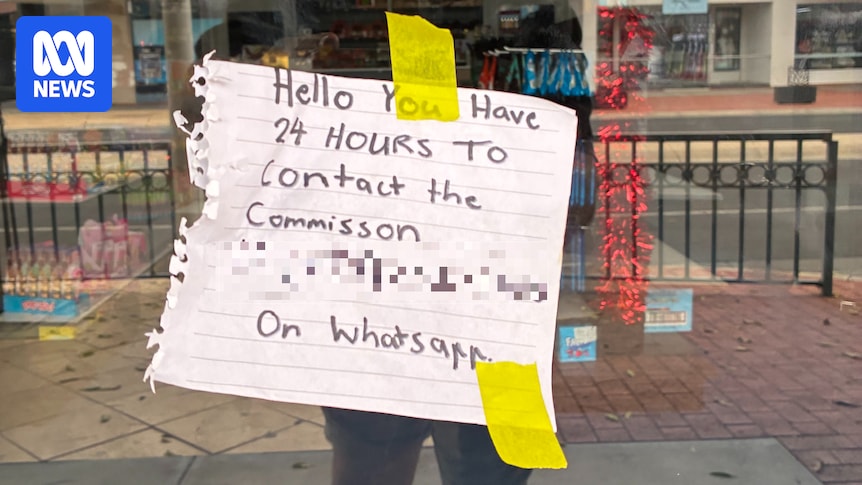 Tobacco shop owner 'refusing to cooperate with police' after shakedown sign appears