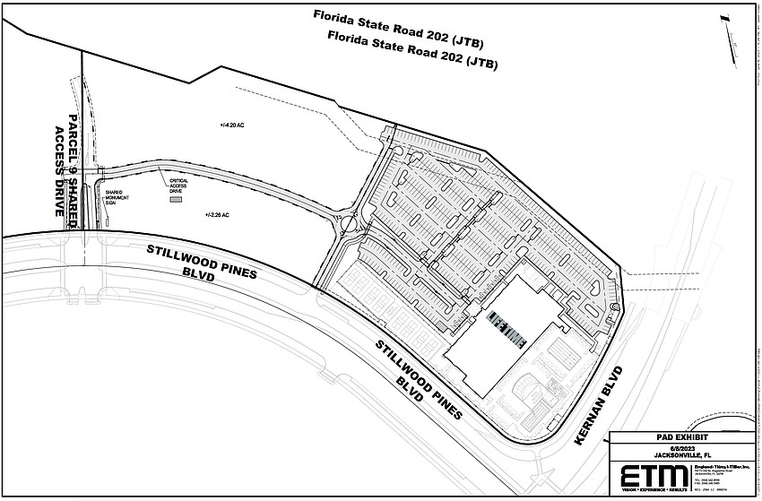Life Time is shown on a site plan at Kernan and Stillwood Pines boulevards in Seven Pines. Life Time is shown on a site plan at Kernan and Stillwood Pines boulevards in Seven Pines.