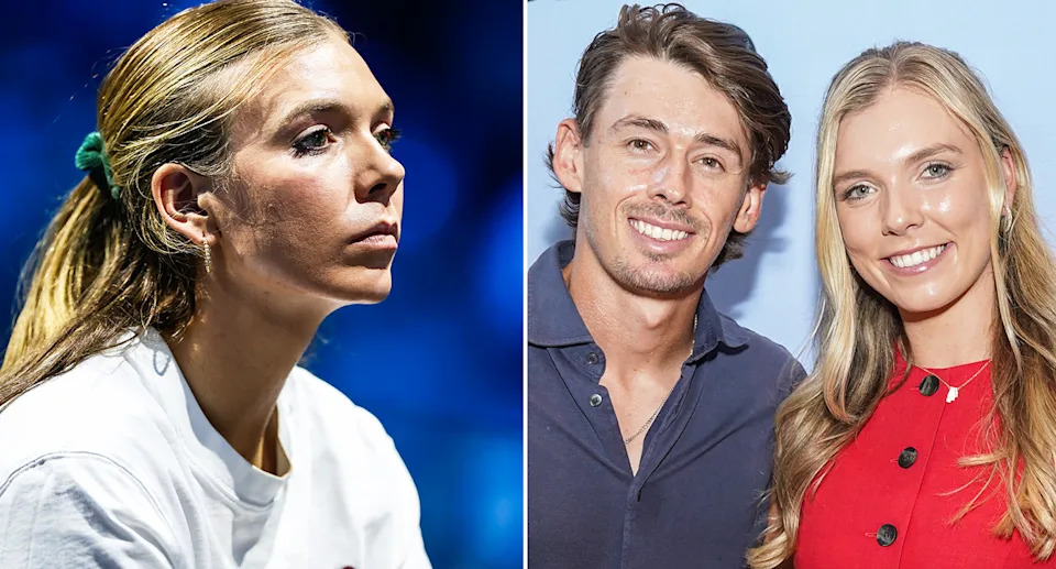 On the right is Australian tennis star Alex de Minaur and fiancee Katie Boulter.