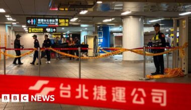 Knife attacker kills three after smoke bombing Taipei metro