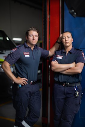 Paramedics Luke Harrington and Alex Hemsley.