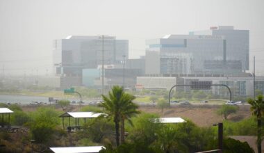 Winter inversions turn the skies over Phoenix hazy