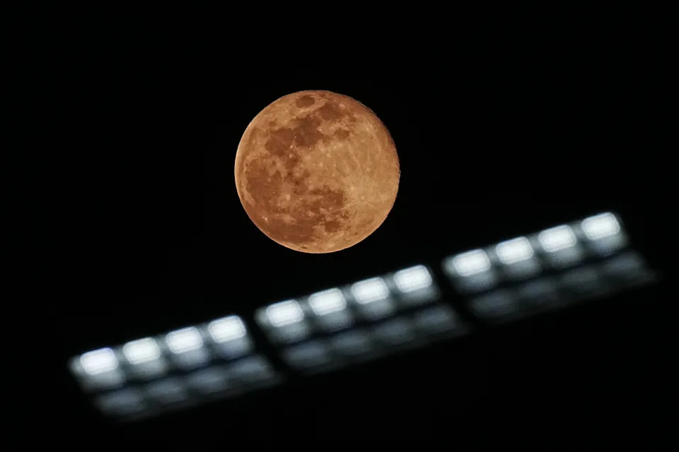 The supermoon, as seen in Phnom Penh, Cambodia.