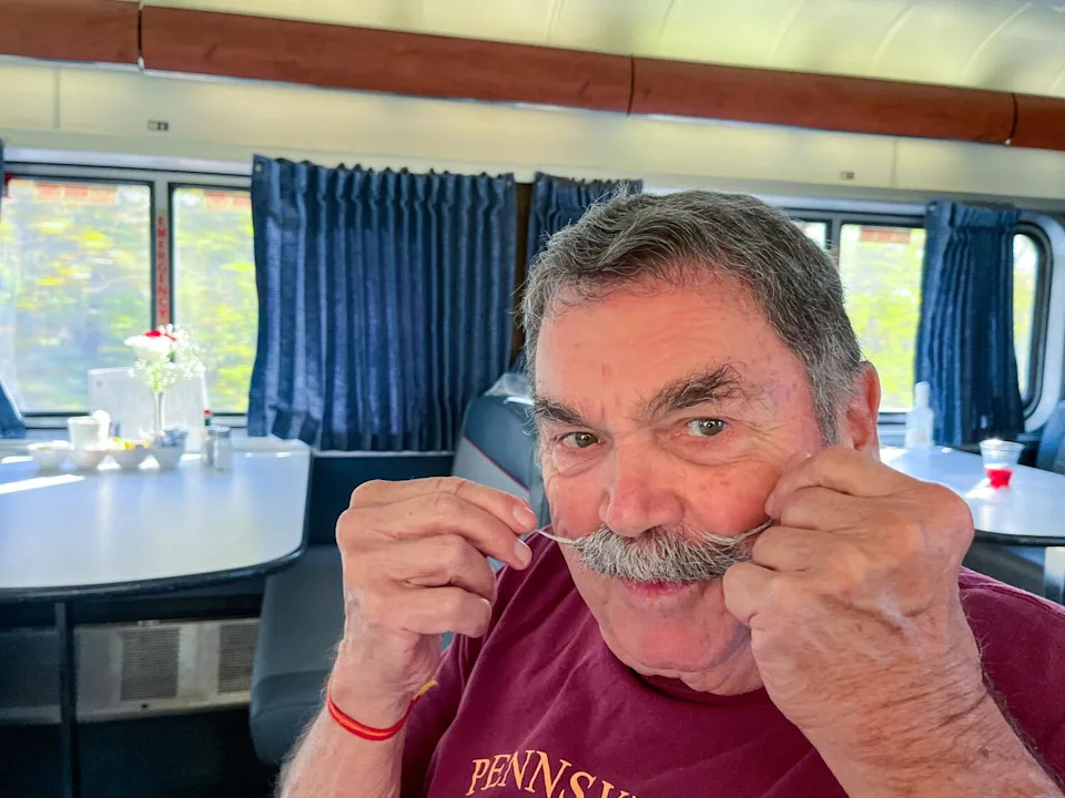 Ernie Haecker, of Sante Fe and New York, is a regular on Amtrak's Southwest Chief train between Los Angeles and Chicago.