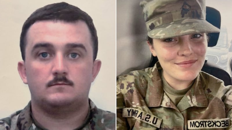 National Guard Members Andrew Wolfe and Sarah Beckstrom