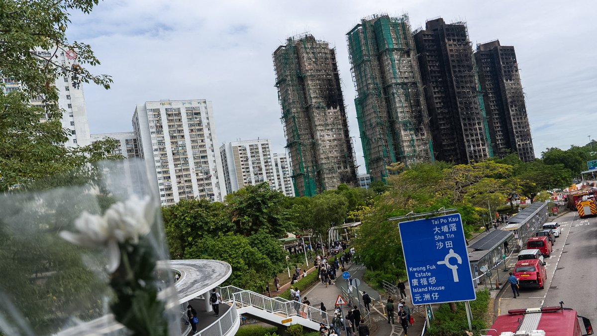 Netting on Hong Kong buildings that caught fire did not meet code – NBC New York