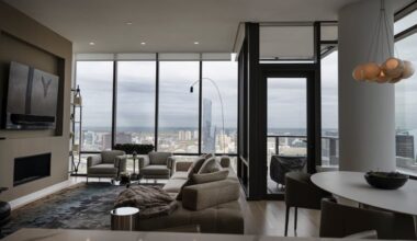 A condo unit in the luxury high-rise condominium The Laurel, located on Rittenhouse Square.