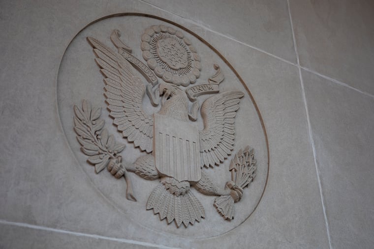 The facade of the federal courthouse in Philadelphia.