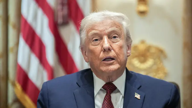 United States President Donald J Trump announced a $12 billion economic aid package for farmers during a roundtable discussion held in the Cabinet Room of the White House in Washington, District of Columbia.