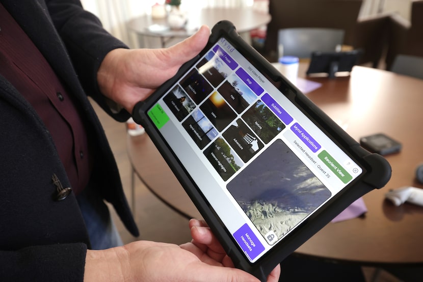 Mynd Immersive and Lyda Hill Philanthropies demonstrate a virtual reality therapy tool to...