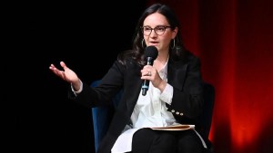 Bari Weiss at a Nov. 19, 2024, book club event in New York City (Noam Galai/Getty Images for The Free Press)