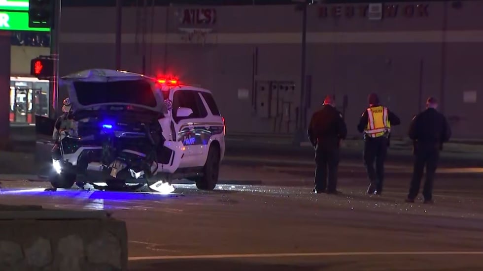 A Phoenix Police Department patrol car was involved in a crash in Maryvale on Dec. 7, 2025.