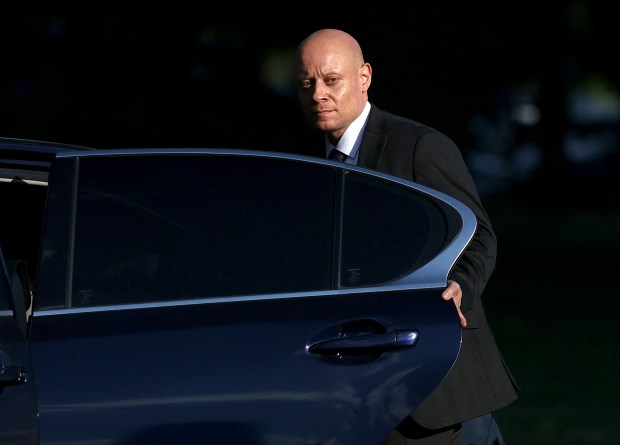 Brian Crowder gets into a vehicle after leaving the Leighton Criminal Court Building in Chicago on July 1, 2025. (Chris Sweda/Chicago Tribune)