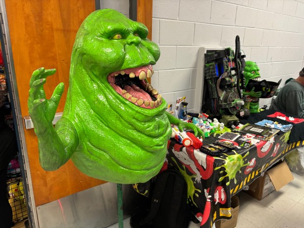 The Philadelphia Ghostbusters brought Slimer with them to the Upper Darby Winter-Fest and Winter-Con. (KATHLEEN E. CAREY- DAILY TIMES)