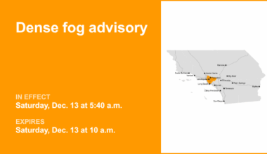 Dense fog advisory issued for Los Angeles County until Saturday morning – 1/4 mile visibility – Pasadena Star News