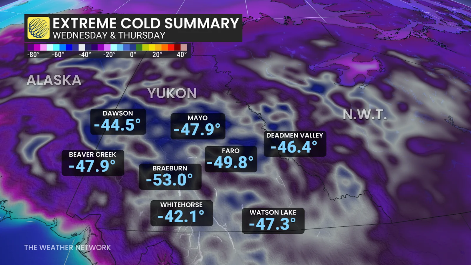 Extreme Cold Summary Territories December 10 2025