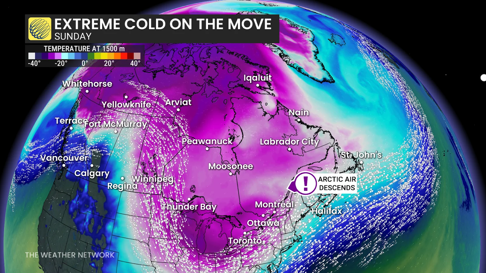 Extreme Cold Upper Air Sunday