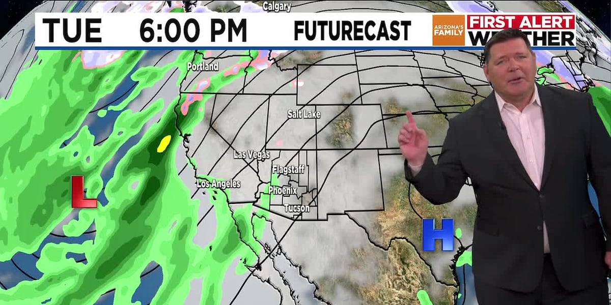 Rain chances could bring a wet Christmas to parts of Arizona