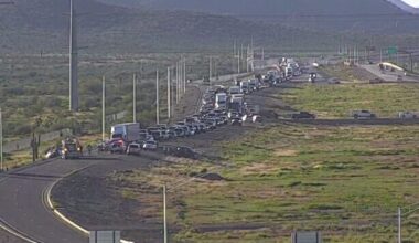 Westbound Loop 303 closed at Interstate 17 in Phoenix on Monday afternoon due to a crash....