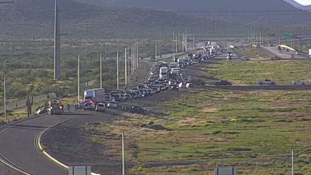 Westbound Loop 303 closed at Interstate 17 in Phoenix on Monday afternoon due to a crash....