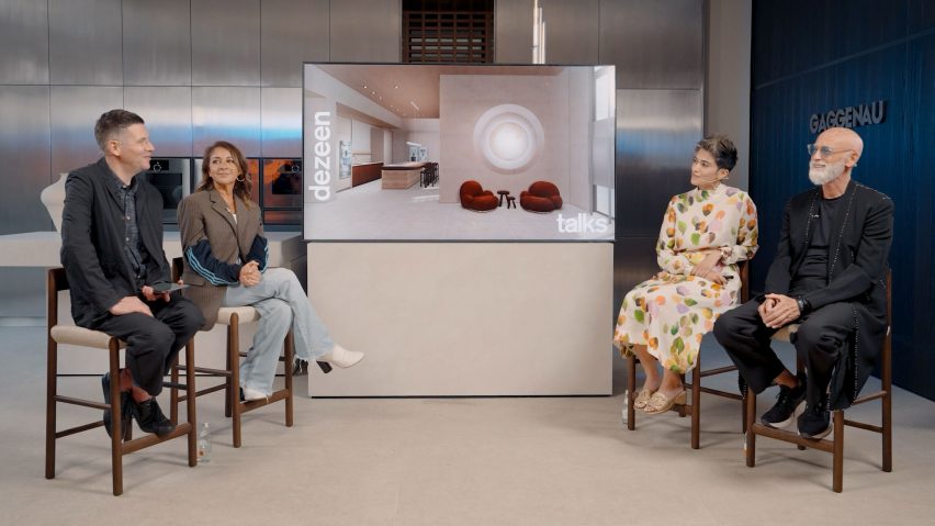 Max Fraser and panel of speakers during talk