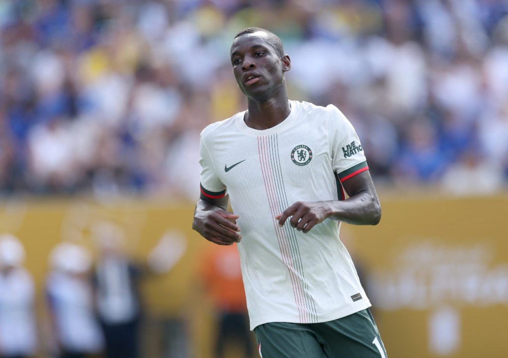 Nicolas Jackson playing for Chelsea against Fluminense at the Club World Cup.