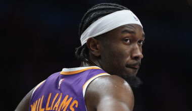 Mark Williams #15 of the Phoenix Suns...