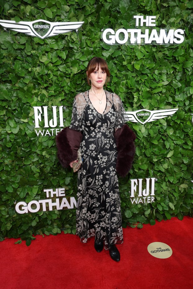 NEW YORK, NEW YORK - DECEMBER 01: Molly Ringwald attends the 35th Gotham Film Awards at Cipriani Wall Street on December 01, 2025 in New York City. (Photo by Michael Loccisano/Getty Images)