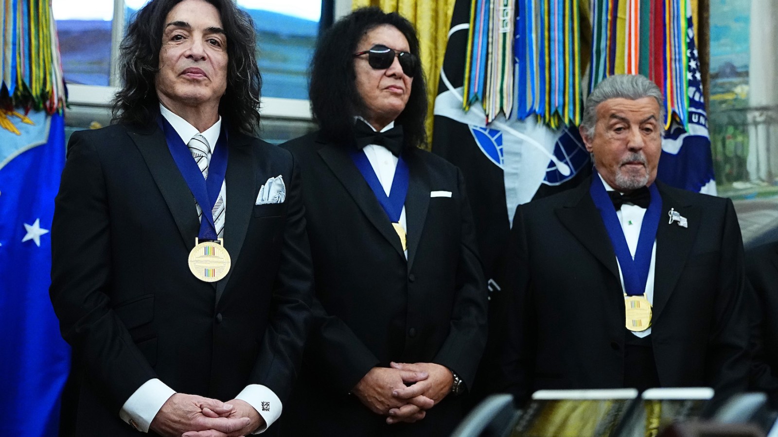 Kiss, Sly Stallone Receive Medals Ahead of Kennedy Center Ceremony