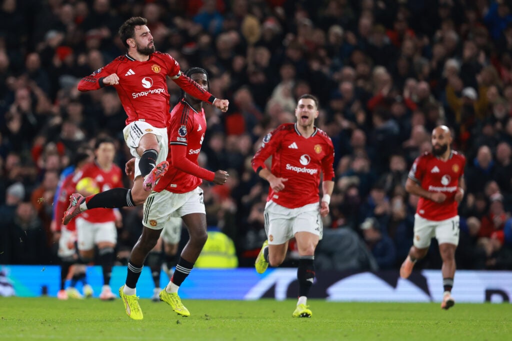 Bruno Fernandes celebrates