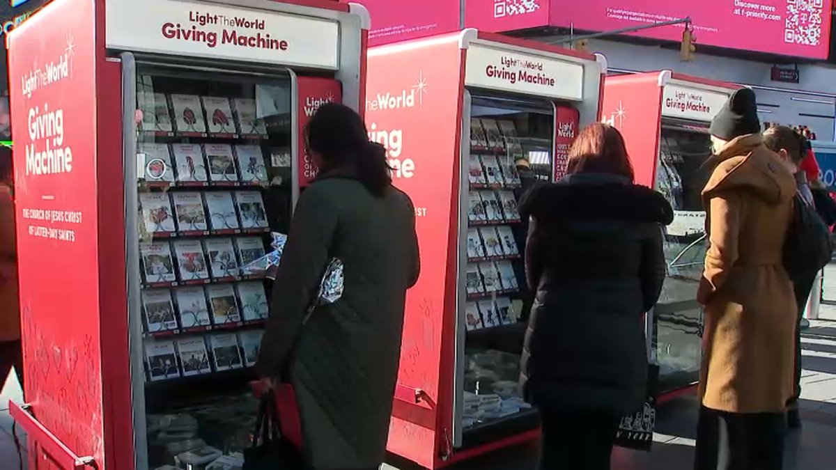 Giving machines open across NYC to make charity donations easy – NBC New York