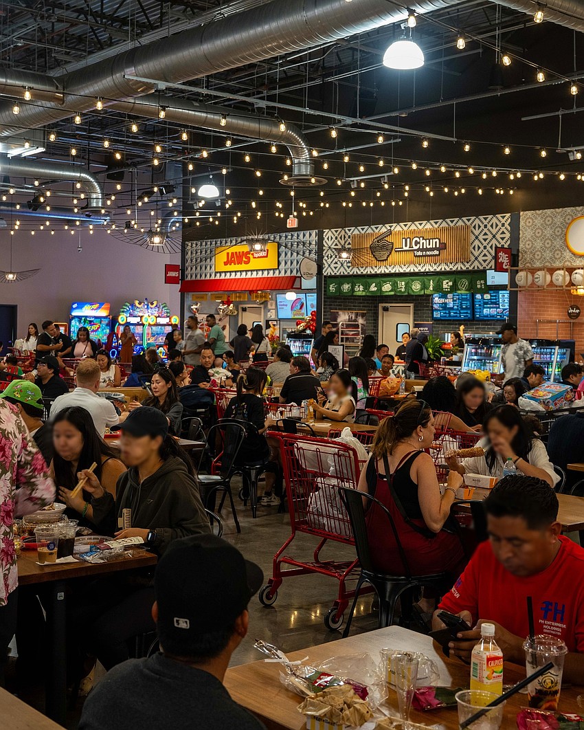The food hall area inside the Orlando H Mart.