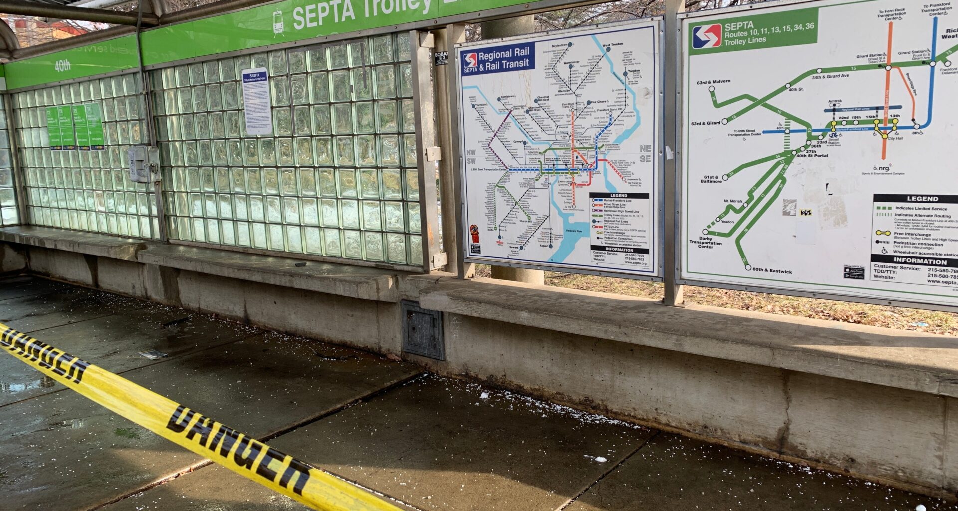 SEPTA trolley tunnel entrance at 40th Street