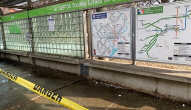 SEPTA trolley tunnel entrance at 40th Street