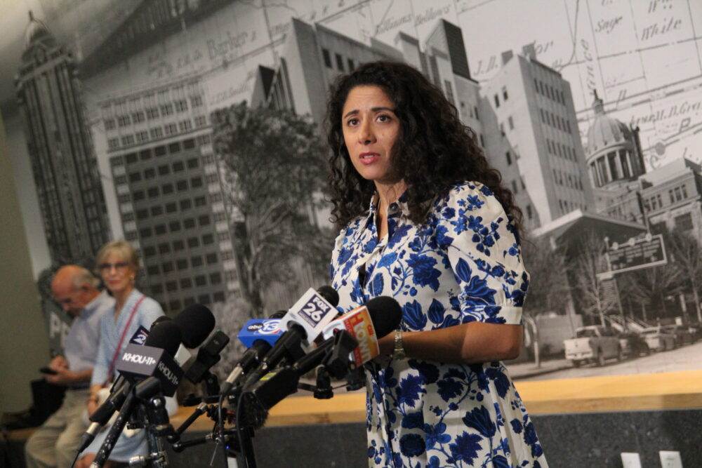 Harris County Judge Lina Hidalgo confirmed her intentions to not seek reelection during a press conference Sept. 16, 2025.