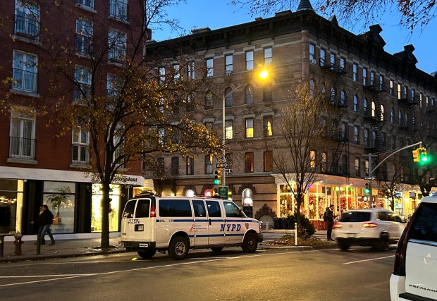 Dean Conover Whetzel hit his head on the pavement after is neighbor, Dana Escoffier, allegedly knocked him to the ground on Hudson St. near W. 10th St., just around the corner from the apartment building where both men lived, on Oct. 11, cops said. (Kerry Burke / New York Daily News)