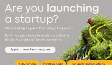 Call for Applications: Freshmango Accelerator 2026 Remote, Equity-Free