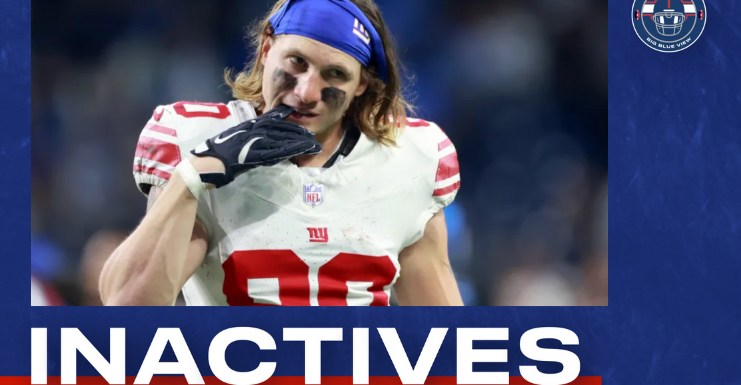 Giants-Commanders inactives: Gunner Olszewski, Jamie Gillan out for New York