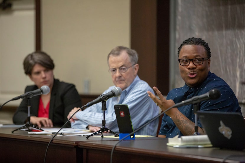 Trenton Johnson (CQ), a former Mr. Black Trans International, transgender activist and...