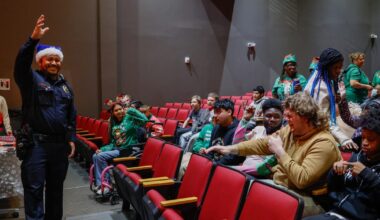 At a Dallas ISD high school, ‘Officer Claus’ brings toys and holiday cheer