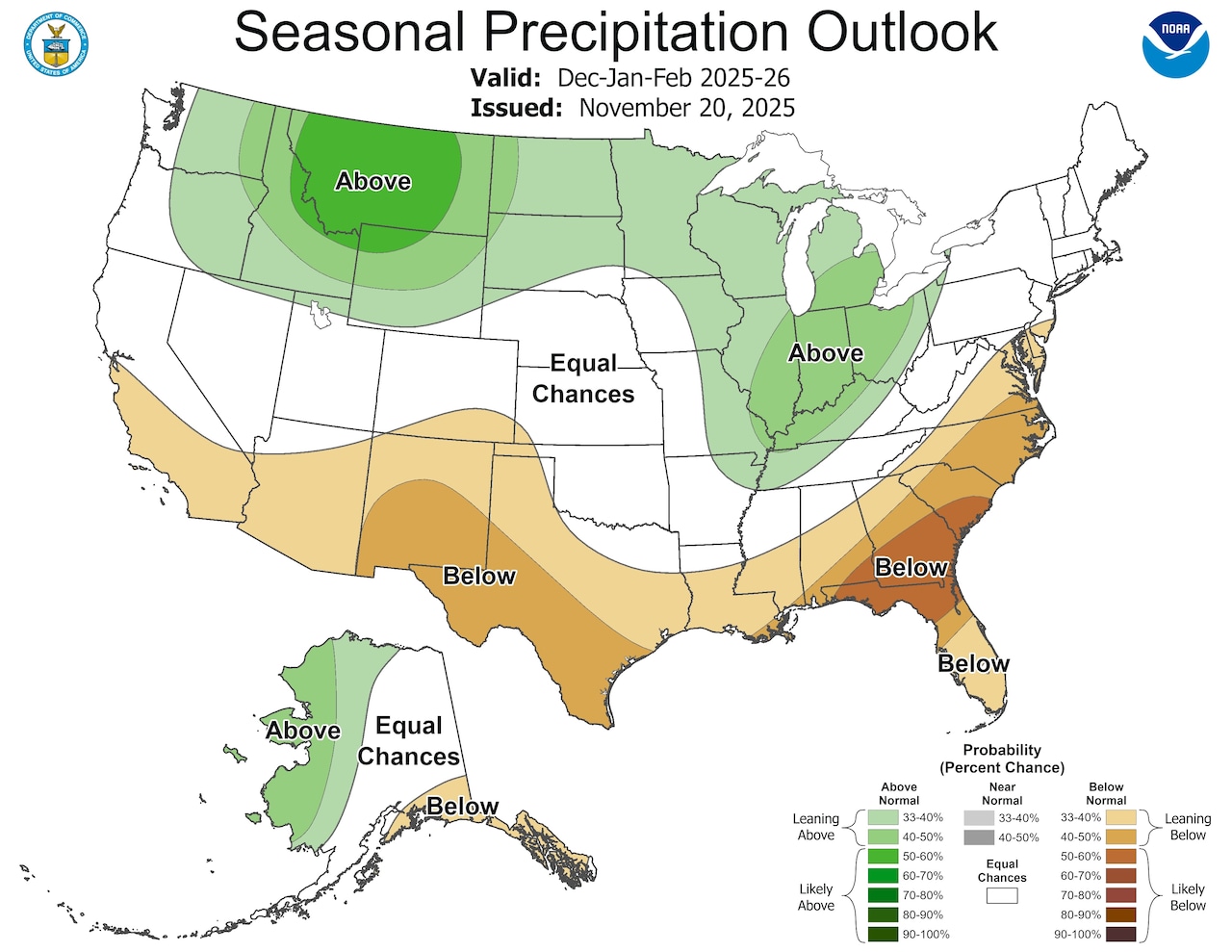 NWS: Seasonal precipitation outlook winter 2025