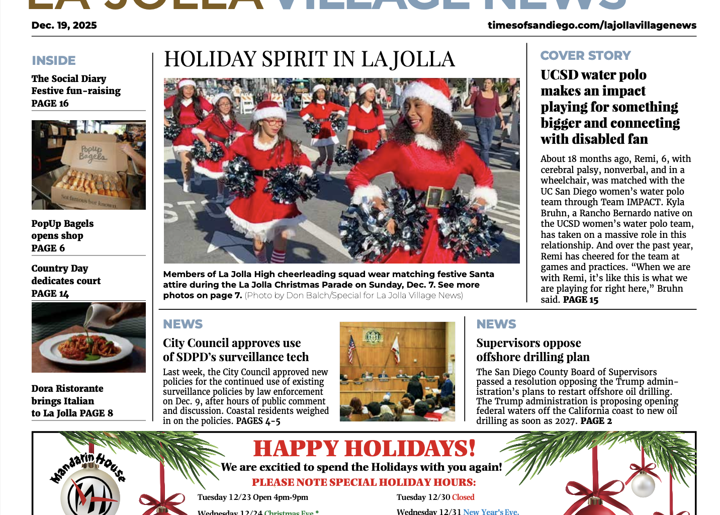 La Jolla Village News: Dec. 19, 2025