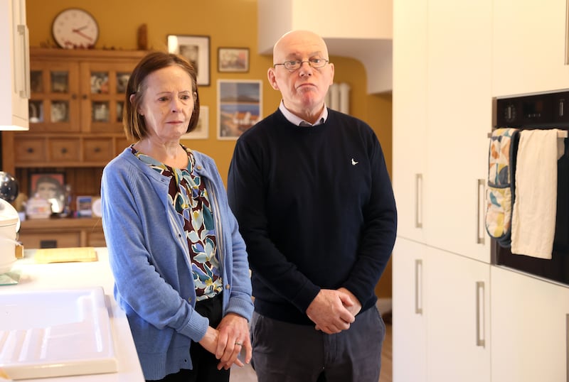 Ann and Paul O’Neill only learned about the backpack found with their son’s remains and the CV inside it bearing his name when they received the Garda investigation report, in February 2025. Photograph: Stephen Davison/Pacemaker